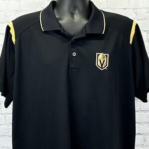 Las Vegas Golden Knights Polo Shirt Antigua Golfer Golfing NHL Black XL X-Large